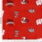 Licensed NCAA University of Wisconsin Allover Red Fleece WIS-035 Fabric by the Yard